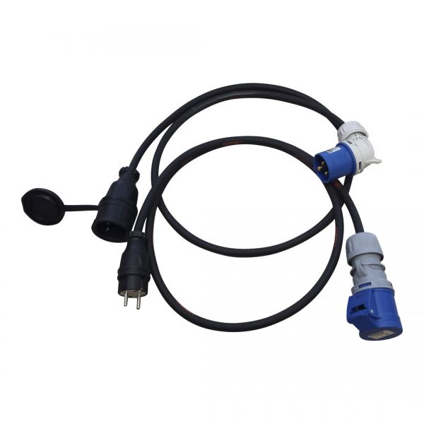 Winkelstecker Adapter Set lang CEE 16A 3pol. Titanex H07RN-F 3G2,5mm²