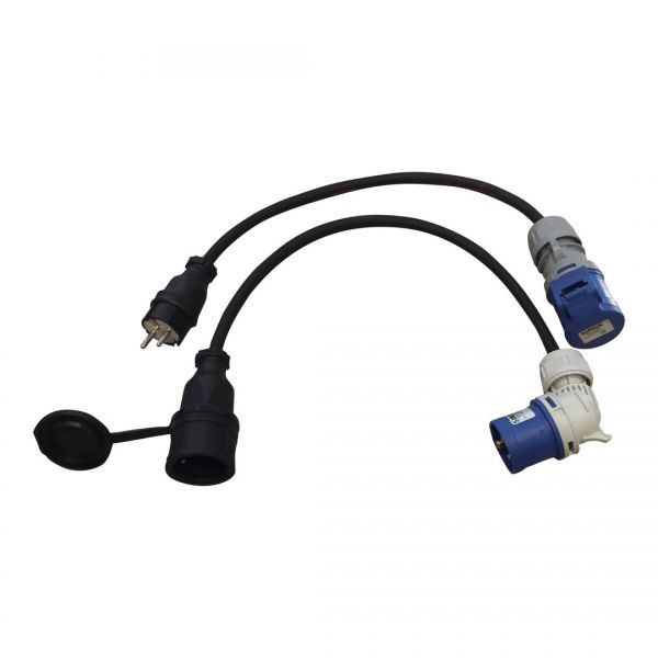 Winkelstecker Adapter Set kurz CEE 16A 3pol. Titanex H07RN-F 3G2,5mm²