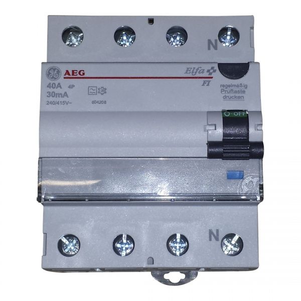 AEG FI-Schutzschalter 40A/0,03A 30mA RCD 4polig 603408