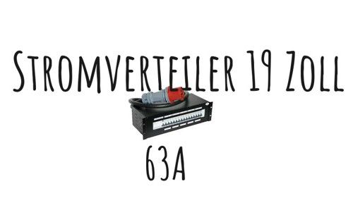 63A Stromverteiler 19'' mit RCD; 1x CEE32, 1x CEE16, 6x Schuko