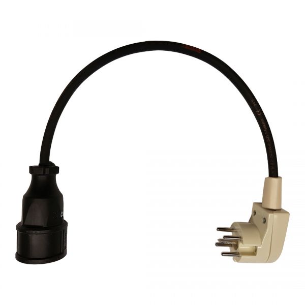 Adapterleitung Perilex 16A Winkelstecker auf Schuko Kupplung