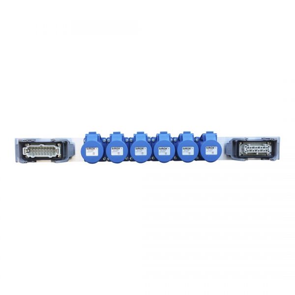 Splittbox 6x CEE16A 1-phasig, HAN 16E IN/OUT